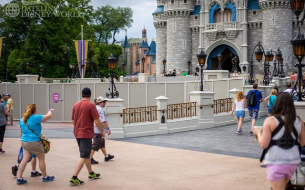 The stage area is still walled off before the new show premieres in June.