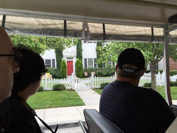 The view from our vehicle of a house from Pretty Little Liars, Gilmore Girls and several other shows.