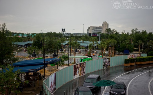 A view of the new bus area.