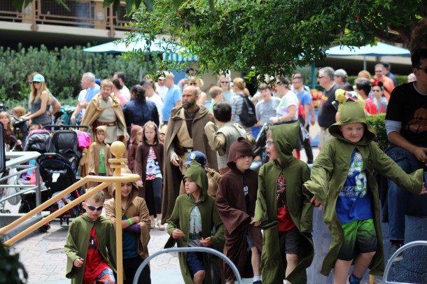Jedi Younglings march to the stage.