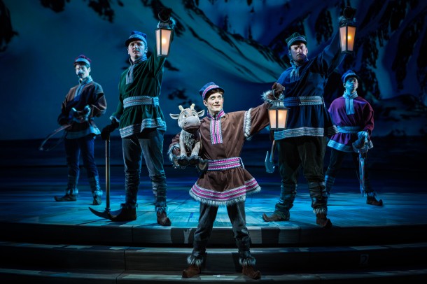 YOUNG KRISTOFF AND SVEN IN 'FROZEN Ð LIVE AT THE HYPERION' -- A new theatrical interpretation for the stage based on DisneyÕs animated blockbuster film, Frozen is now playing at the Hyperion Theater at Disney California Adventure Park. The show immerses audiences in the emotional journey of Anna and Elsa with all of the excitement of live theater, including elaborate costumes and sets, stunning special effects and show-stopping production numbers. (Piotr A. Redlinski/Disneyland Resort)