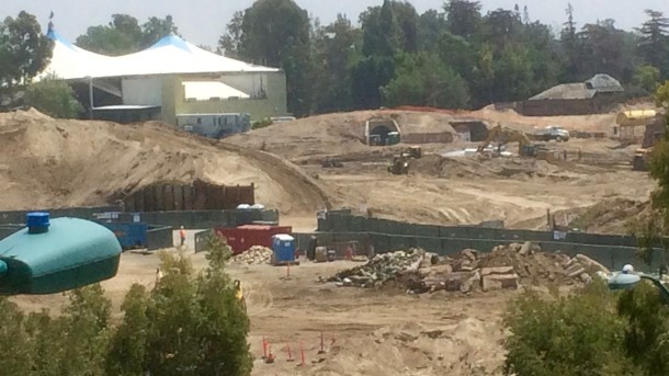 The Cat Scrapers continue to tear away at what used to be the berm surrounding the original park. 