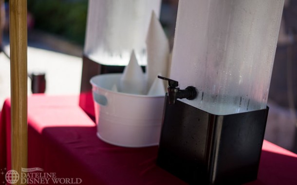 They also have ice water in the outdoor part of the queue.