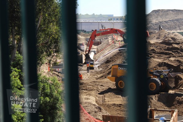 Some work around the perimeter looks to be the new backstage access road. 