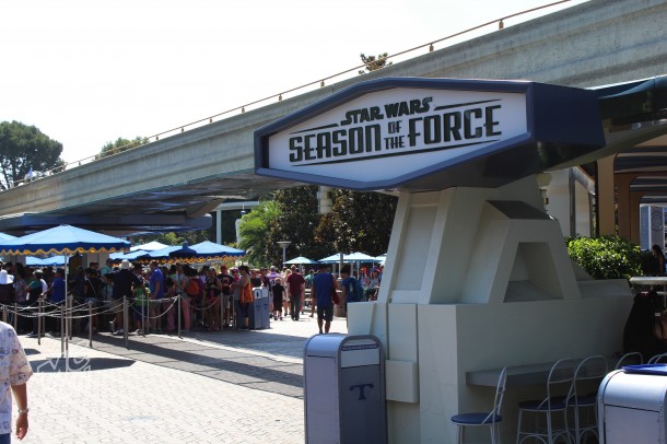 Signage and a speaker cover facing the Matterhorn.