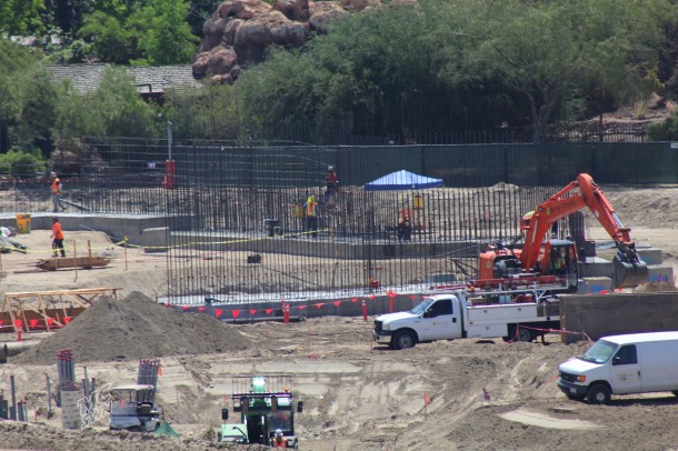 With footers in place, another wall is beginning to form.