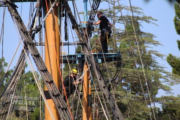 Apparently getting some rigging work done.