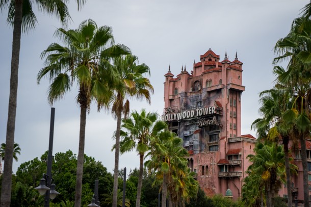 Tower of Terror looks its best on gloomy days, and when it isn't being retimed to Guardians of the Galaxy like out at DCA.