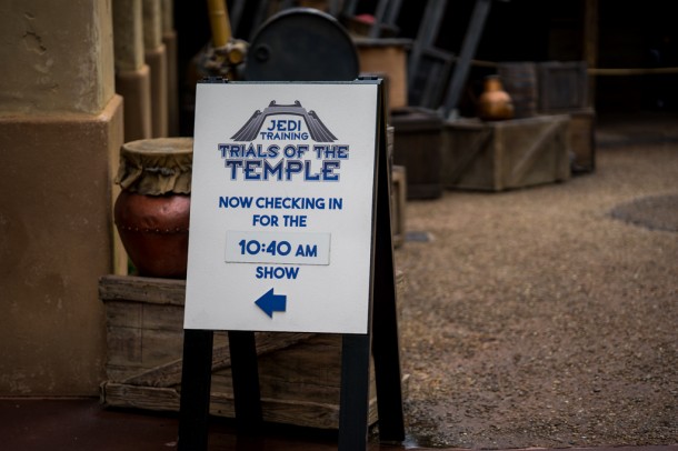 Jedi Training check-in is now located on the far side of Indiana Jones.