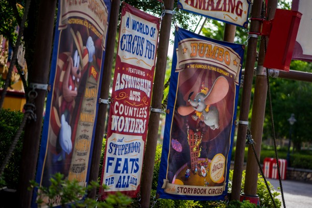 A while back, we commented on how gross and old looking the banners at Storybook Circus were.