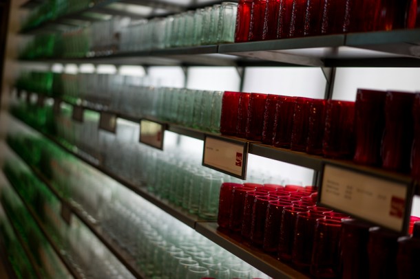 More glassware than you could imagine.