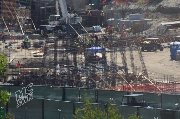 This odd formation is taking shape on the banks of the new river. 