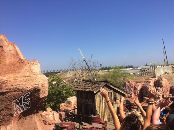 From Big Thunder Mountain, a view of the site. 