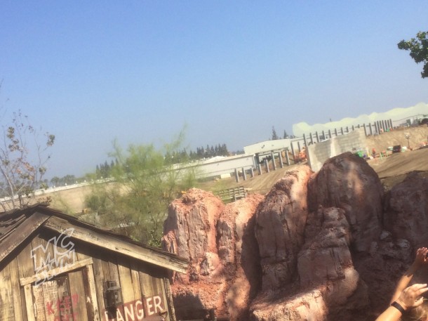 From Big Thunder Mountain, a view of the north I-beams. 