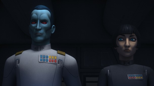 Grand Admiral Thrawn-a fan-favorite from Star Wars Legends voiced by “House of Cards” Lars Mikkelsen-and Bendu, an ancient and powerful new character voiced by classic “Doctor Who” actor Tom Baker. (Lucasfilm)