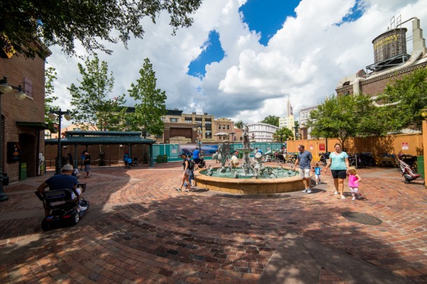Wide view from the Muppet Vision entrance.