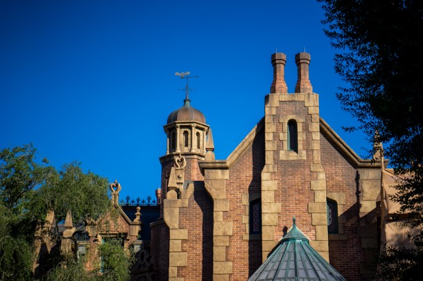 The top of Haunted Mansion's exterior refurb is done.