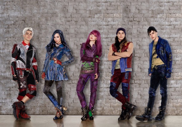 DESCENDANTS 2 - Disney Channel's original movie "Descendants 2" stars Cameron Boyce as Carlos, Sofia Carson as Evie, Dove Cameron as Mal, Booboo Stewart as Jay and Mitchell Hope as Ben. (Disney Channel/Bob D'Amico/Craig Sjodin)