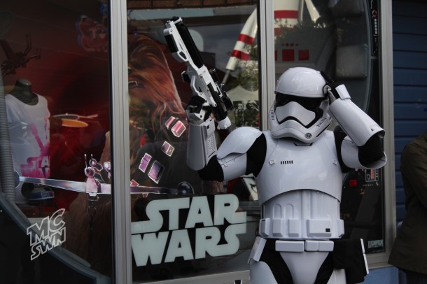 While these guys aren't for sale, they are willing to take photos with just about anybody.