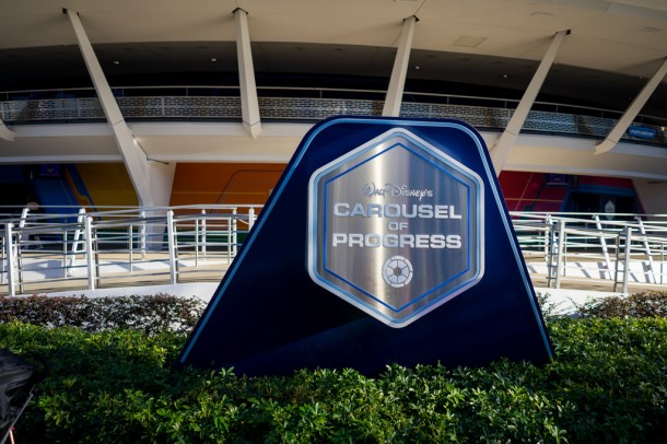 The Carousel of Progress sign has been changed, and it is a HUGE upgrade.