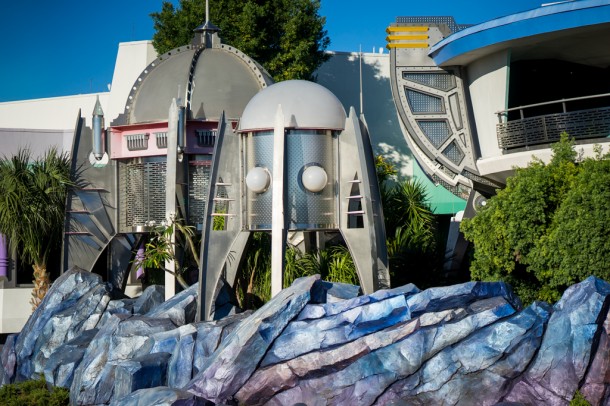 The blue rocks in Tomorrowland are all finished, and look interesting.