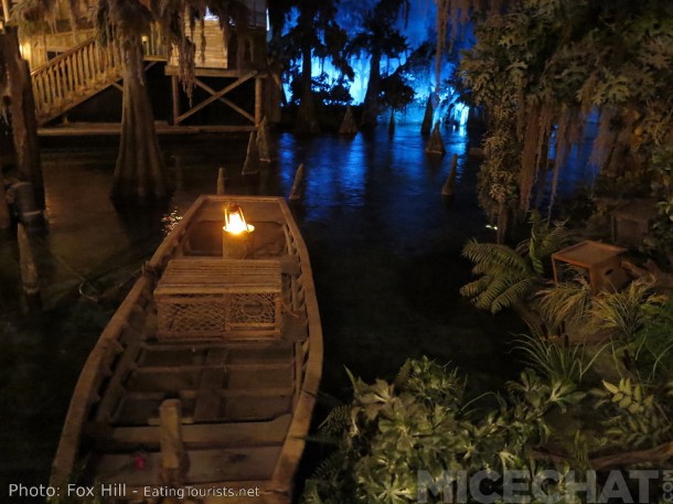 A "firefly" flickers in the perpetual moonlight of the Blue Bayou