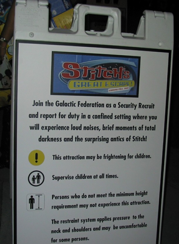 Even on opening weekend, they knew little kids would still be scared by this attraction.