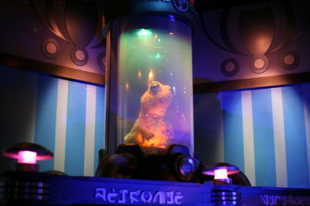 The briefing room animatronics weren't even changed for Stitch; just their names and backstory.