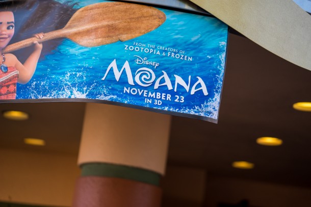 A Moana preview is now happening in the One Man's Dream theater.