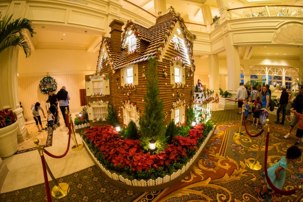 The large gingerbread house is back, and as always, they are selling gingerbread from inside of it.