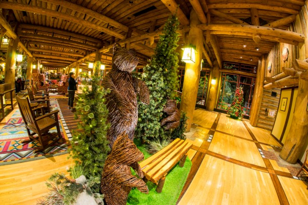The Lodge has some of my favorite holiday decorations.