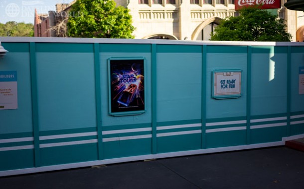 Walls went up early in the year to prepare for the new Star Wars themed land coming to the park.