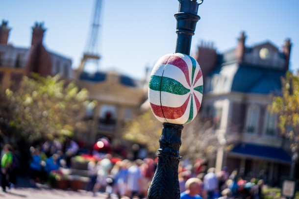 France has peppermint decor on all the lampposts. 