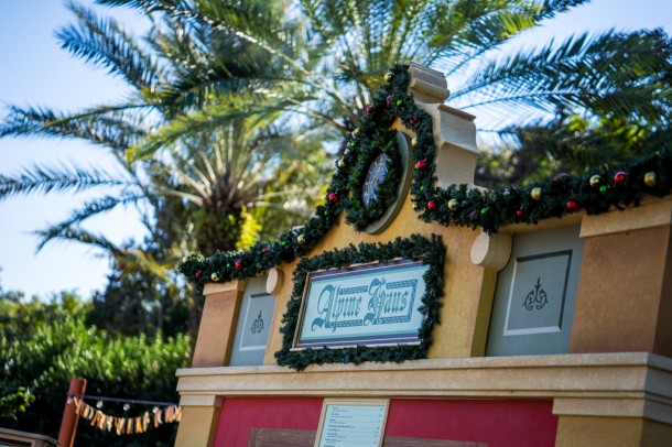 Some Food and Wine booths are reused for holiday season food offerings.