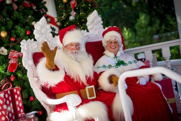 Mr. and Mrs. Claus also meet and greet at American Adventure,