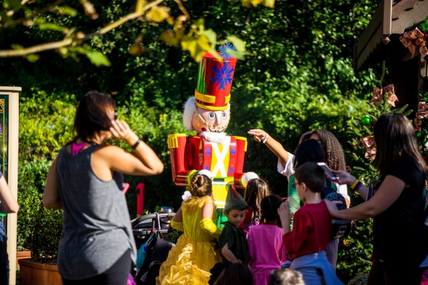 The end of Germany's presentation has this life sized nutcracker that poses for photos.