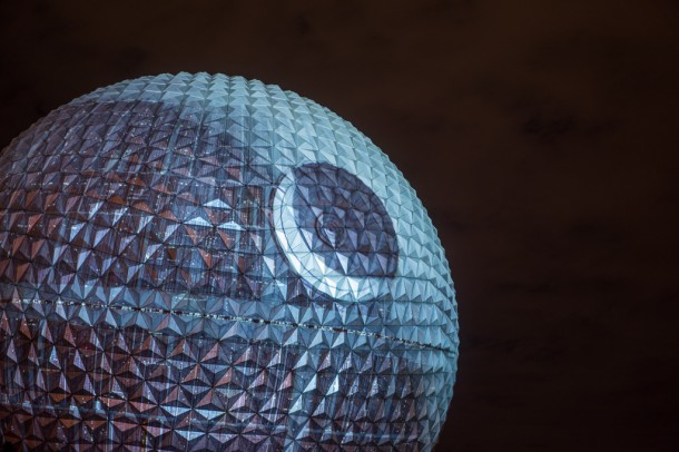 Lastly this week, the Disney Parks Blog had a meet up where they projected the Death Star on Spaceship earth to promote Rogue One: A Star Wars Story.