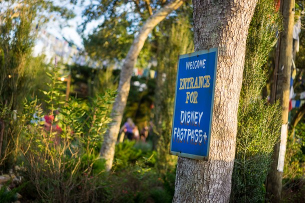 New Fastpass+ signs near the entrances.