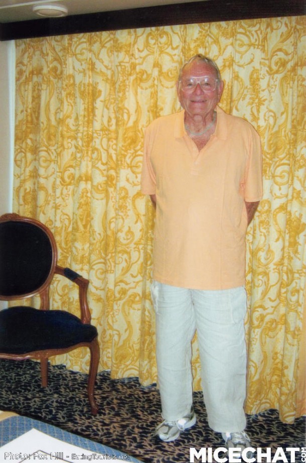 A picture of Rolly Crump that my Mom took during their visit aboard the ship. Thanks Mom...mission accomplished!
