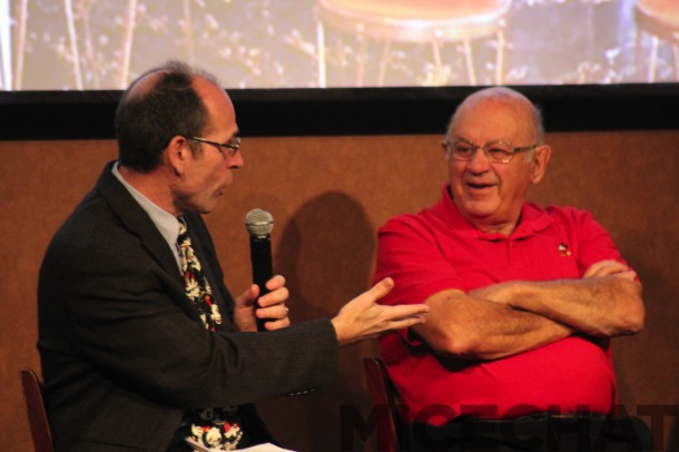 David Koenig (Left) moderated the panel.