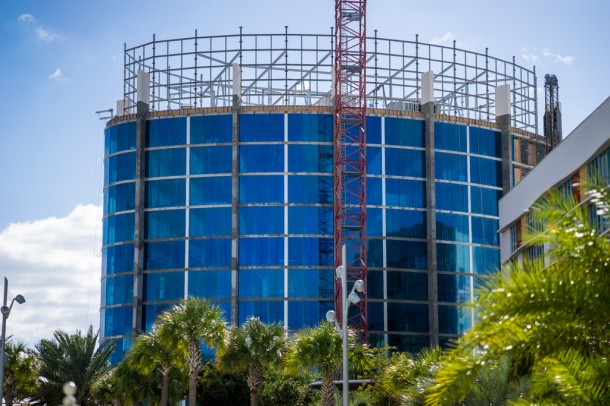 Over at Cabana Bay, two new towers of rooms are under construction.