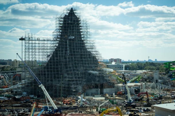 From the 7th floor of Cabana Bay, you get a nice view of Volcano Bay, which opens this summer.