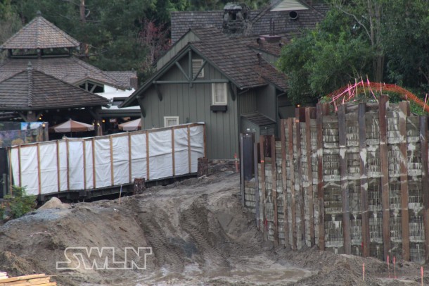 And this is where the train will come out from behind the Hungry Bear Restarant. 
