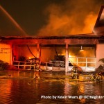 At 3:36 a.m. Thursday morning, OCFA responded to a reported structure fire at the OCFA Station 61 in the 8000 block of Western Ave. An explosion in the apparatus bay woke firefighters, extending into the living quarters of the station and becoming well involved. The fire went through the roof, and firefighters were still fighting the fire after several hours.