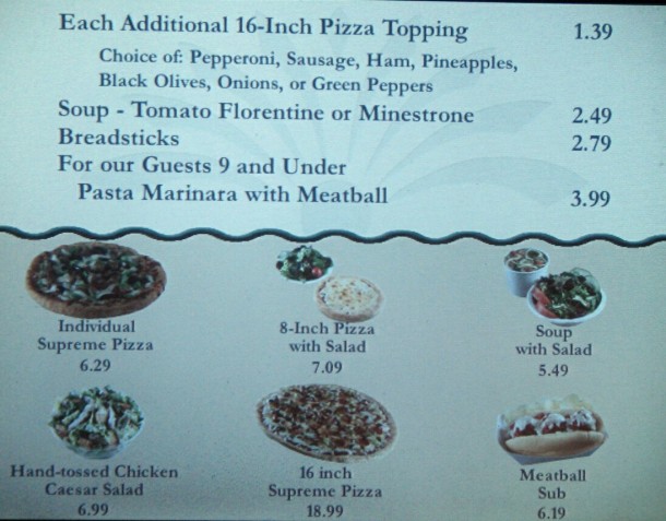 Caribbean Beach menus from 2006.