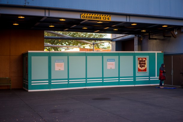 The assumed entrance to Toy Story Land is now walled off.