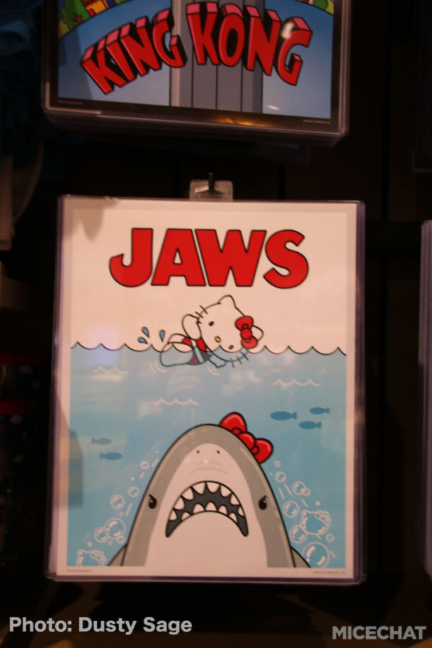 Authentic Universal Studios Hello Kitty Jaws Shark Scene Poster Print