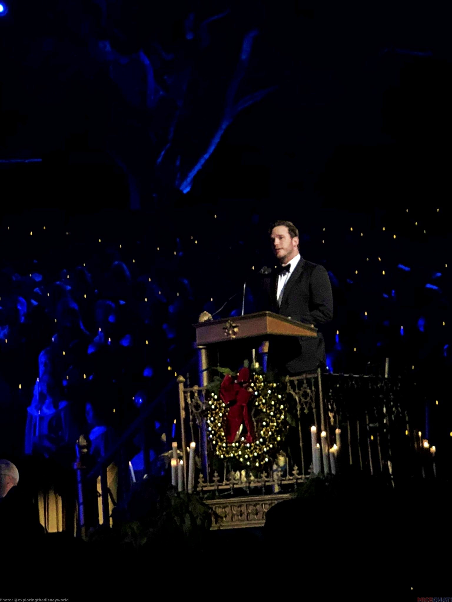 Chris Pratt Disneyland Candlelight narrator 2018