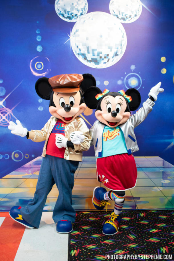 , Stayin’ Alive at D23’s Mickey Mouse Roller Disco Party