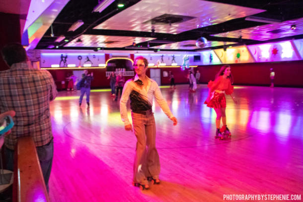 , Stayin&#8217; Alive at D23&#8217;s Mickey Mouse Roller Disco Party